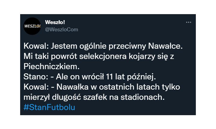 Tak Wojciech Kowalczyk podsumował Adama Nawałkę... :D